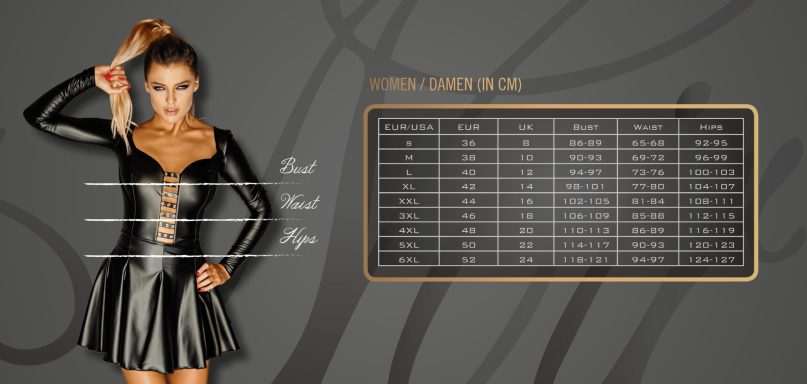 Table présentant des tailles et des conversions de tailles.